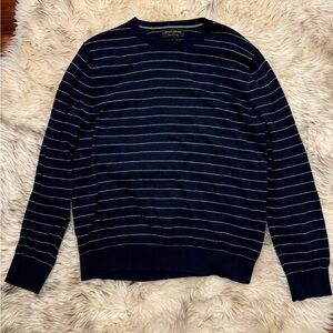 Banana Republic Luxe Yarn Striped Sweater Large Cotton Silk Cashmere Blend